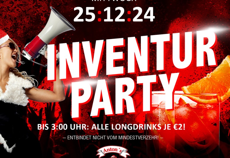 25.12.2024 - > Sonderöffnungstag - INVENTURPARTY