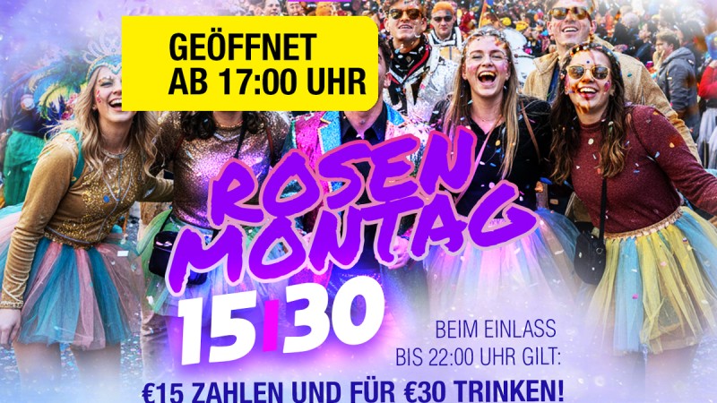 ROSENMONTAG > > Sonderöffnungstag << 15.30-PARTY