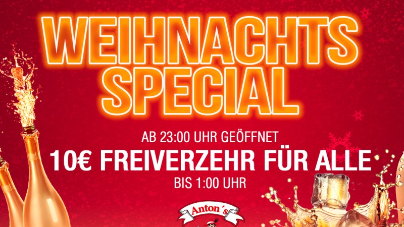 Heiligabend --> SONDERÖFFNUNGSTAG --> geöffnet ab 23:00 h!!!